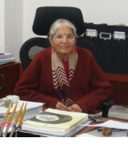 Vidyaben Shah at work in 2009