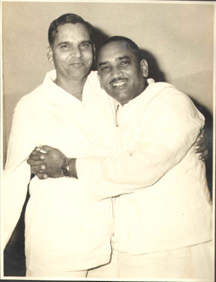 Manubhai with Bahugunaji in 1970